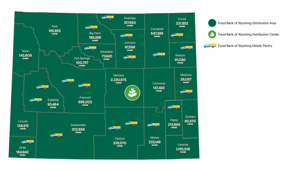 Wyoming distribution map