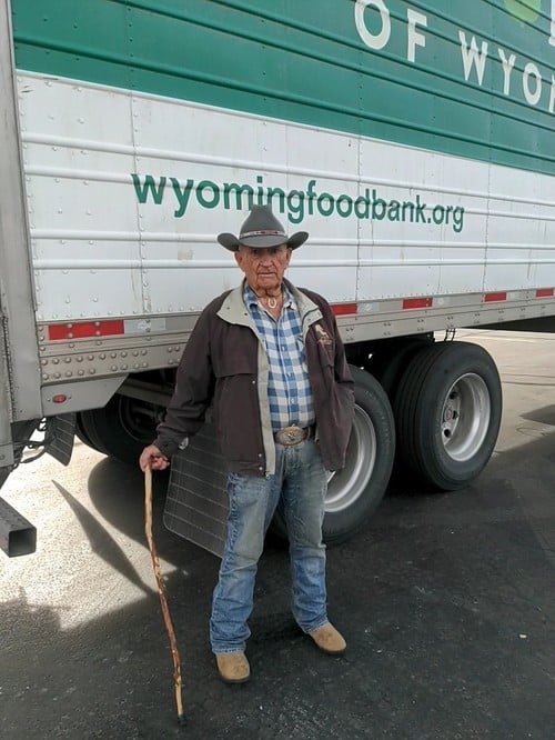 Vern, a volunteer who picks up food for a neighbor.