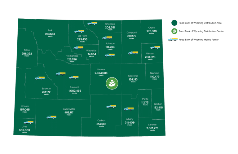 Wyoming meal equivalent map